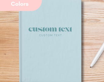 Personalized Notebook, Custom Text Notebook, Custom Spiral Journal, Monochrome, Custom Book with Own Text, Company Gift, Mindfulness Gift