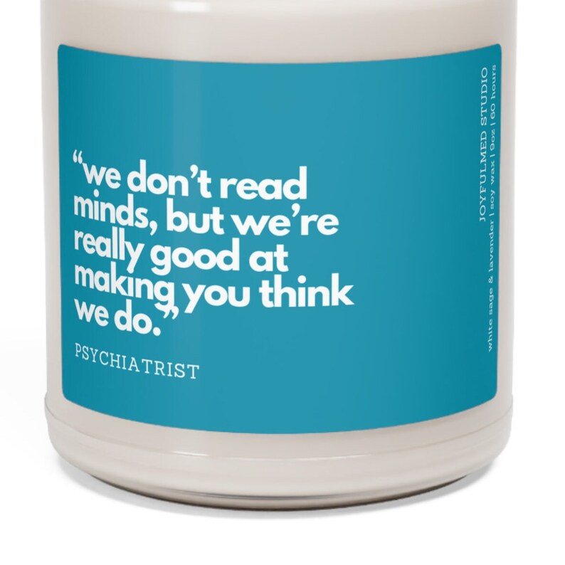 Psychiatry Illusion Candle: Mental Health Gift, Eco Friendly, Scented ...