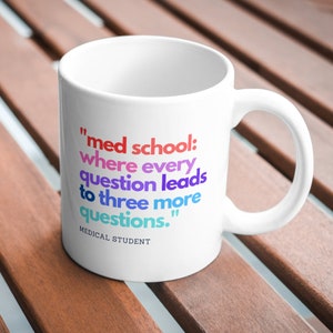 Med School Mug, Funny Coffee Mug, Mug With Medical School Sayings, Easy Graduation Gift for Future Doctor, Sarcastic Mug for Medical Student