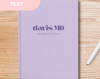Personalized Notebook, Custom Text Notebook, Custom Spiral Journal, Monochrome, Custom Book with Own Text, Company Gift, Graduation Gift, MD