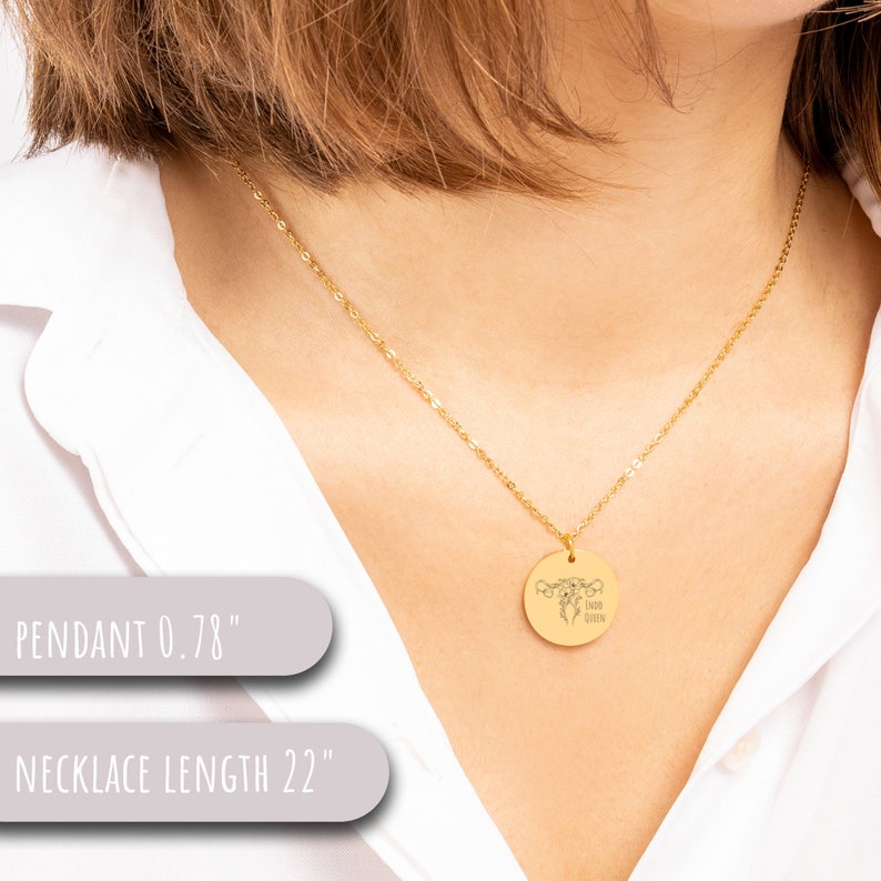 Innereien Halskette, personalisiertes Geschenk für Frau, Geschenk für Freundin, Gesundheit der Frauen, Gefäßdometriose Geschenk, niedlicher minimalistischer Schmuck. Bild 4