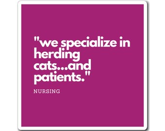 Cat-loving Nurse Magnet, Nurse gift, Med School, Cat Magnet, Cat gift, Medical Humor, RN, Cat Lover, Graduation gift, JoyfulMed Studio.
