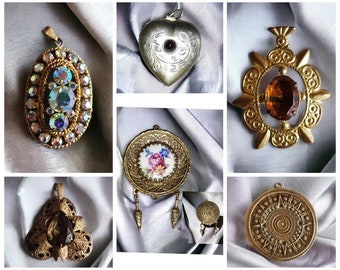 Pendentif vintage russe unique peint à la main et signé par l'artiste russe de l'école d'art Palekh, bijoux folkloriques russes traditionnels 5 variante #84 - France