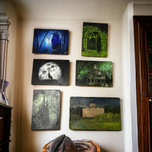 Origineel schilderij, landschap, interieur, groot schilderij, olieverfschilderij. driedimensionaal schilderij, handgemaakt, heldere schilderijen, origineel cadeau