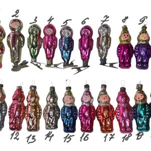 Vintage USSR Glass Ornaments, Space Cosmonautics Rocket Collection image 2