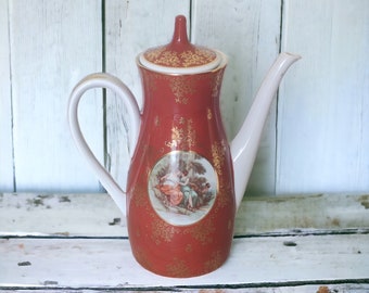 Kettle USSR. Old vase teapot.Rare teapot.Antique vintage collection. Home decor. Vintage. Antique. Porcelain teapot. Rare teapot. Collection