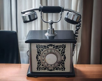 Vintage, retro telephone, rotary telephone,decor, antique telephone.USSR telephone, antique telephone, rare telephone,collector's telephone