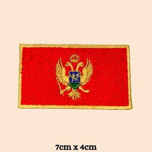 Goldener Flagge Patch montenegrinische Aufnäher zum Aufnähen