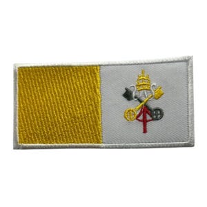 Internationale vlag van Vaticaanstad opstrijkbare patch geborduurde appliqué nationale badge