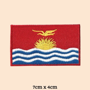 Kiribati Flagge Aufnäher Gestickt Aufnähen Applikation National Country Abzeichen