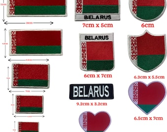 Belarus Flag Embroidered Patch: Iron On Sew On Badge for Jackets, Hats, Clothing
