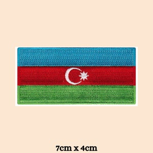 Aserbaidschan Flagge Patch Aufnäher Aufnäher Mexikanischen Nordamerika Gesticktes Abzeichen