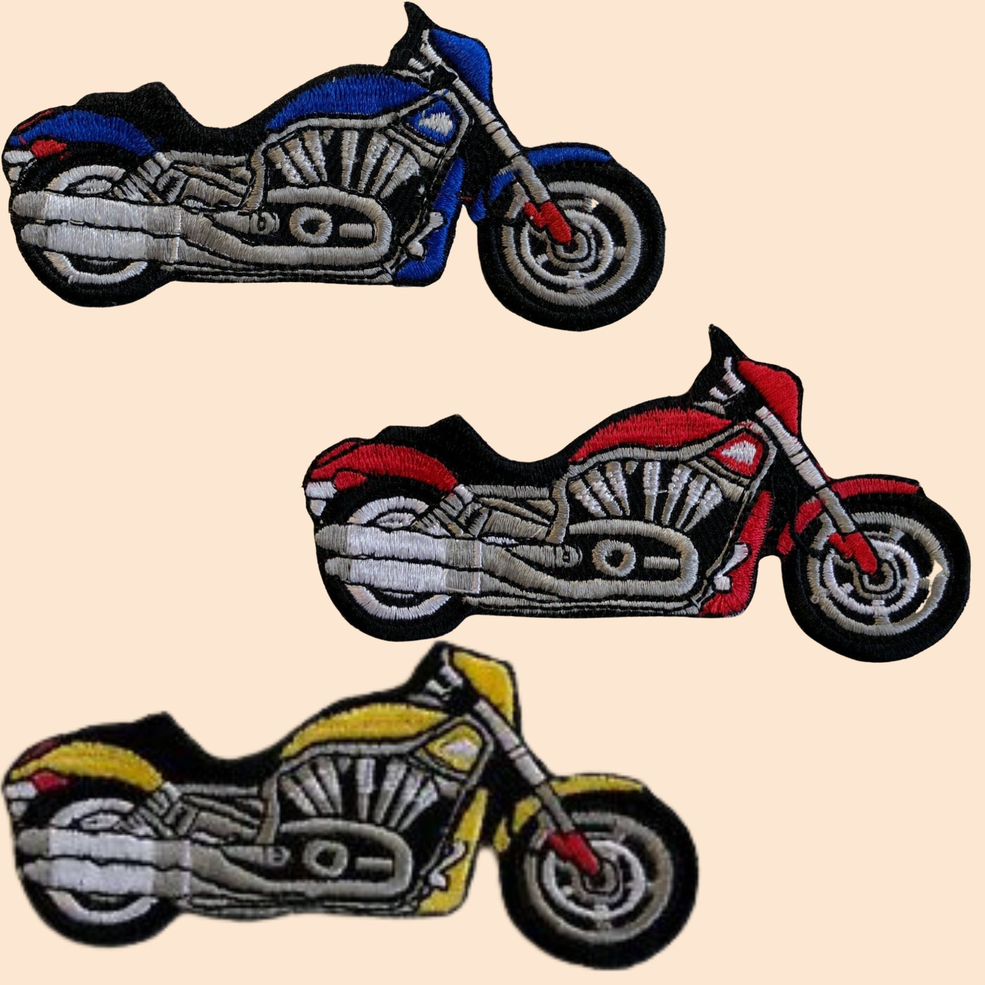 Cruiser Motorcycle Embroidered Iron / Sew On Patch Motorbike Jacket Badge