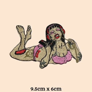 Sexy Women Lady Embroidered Patch Badge Iron / Sew On Clothes T Shirt Jeans Bags