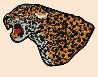 Toppa Ricamata Con Paillettes Stampa Leopardo, Nera E Rame, 29x30 Cm, Da Stirare O Cucire Su Jeans E Giacche