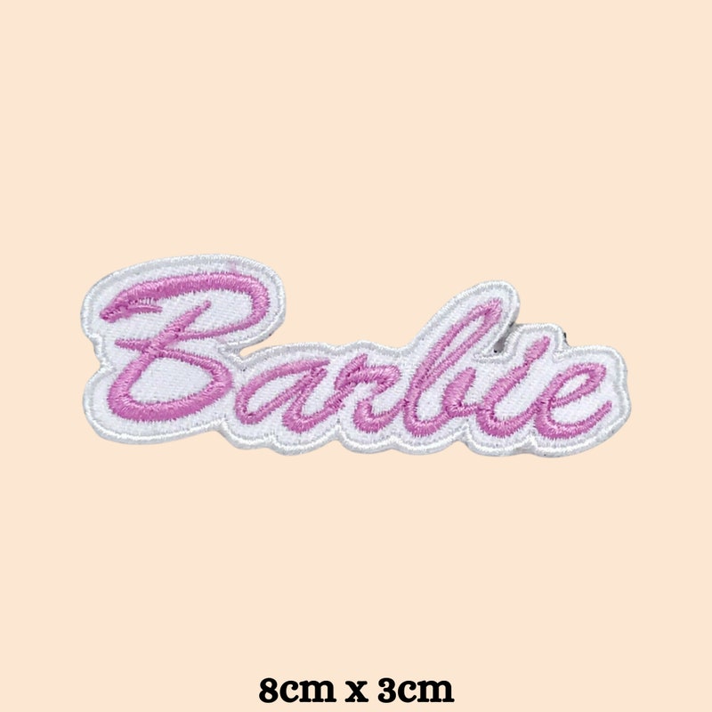 Barbie Embroidered Iron-On Patch - Logo Theme For DIY Crafts & Apparel