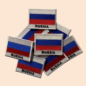 Russland Flagge Patch Eisen auf Abzeichen / Sew On russische Flagge gestickte Applikation