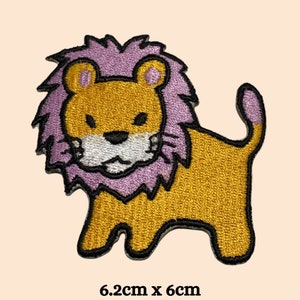 Lion Animal Iron On Patch Embroidered Sew On Applique Clothing Bag Jacket Jeans Cap