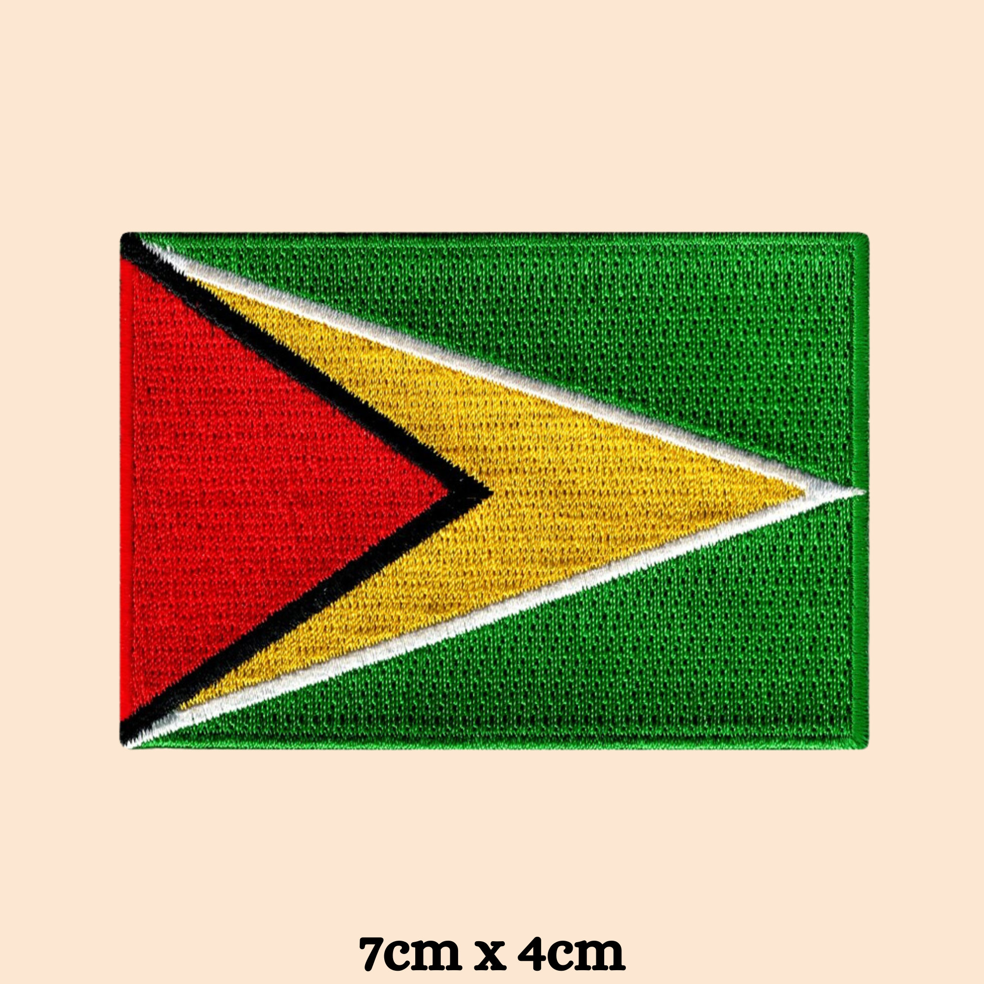GUYANA FLAG PATCH Iron-on Embroidered Applique Top Quality