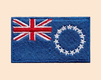 Cook Island National Flag Iron On Patch Embroidered Sew on Applique