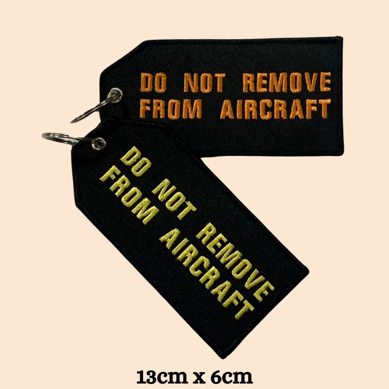 Motorcycle Embroidered Keychain Aircraft Themed Tag Unique Key Ring Etsy