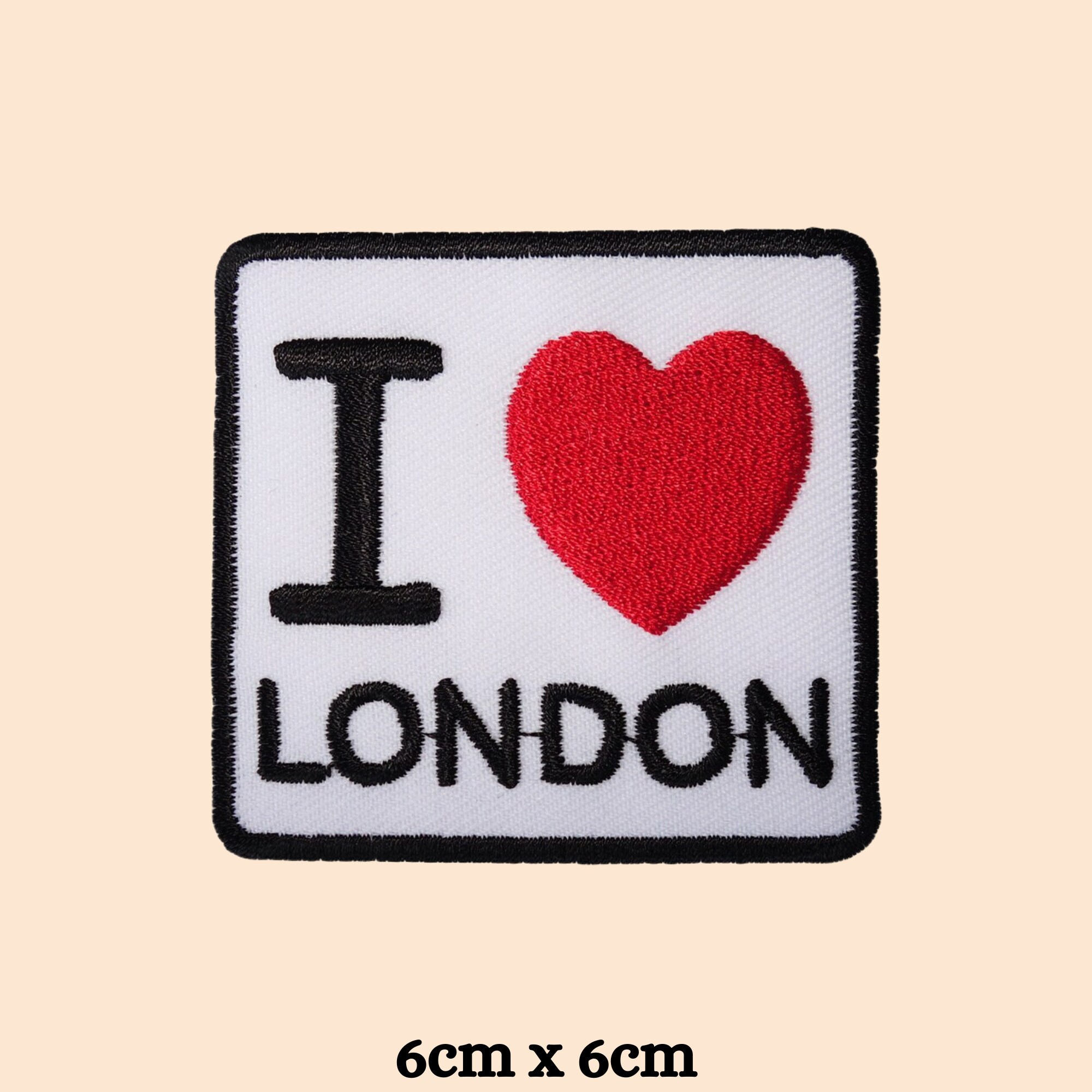 Patch Ricamata I Love London Cuore Rosso UK – Distintivo Da Stirare O Cucire Per Abiti E Zaini
