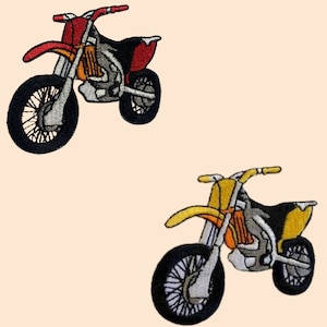 Motocross Bike Patch Iron Sew On Embroidered Badge Off Road Motorbike Motorcycle