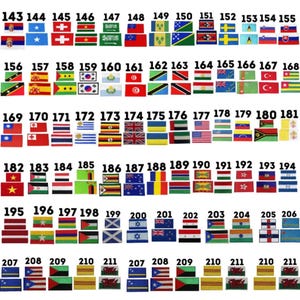 National Flag Iron On Patch Sew On Embroidered Badge Applique Country Flag Patch – Available in Two Sizes – Travel, Backpack, Jacket