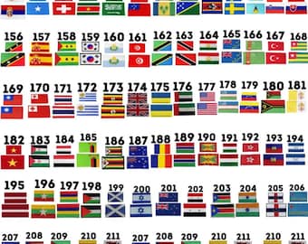 Embroidered Country Flag Patch: Iron-on Sew-on Badge (2x3 In - Foto 3