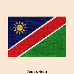 Namibia Flag Iron On Patch Sew On Clothes South Africa African Embroidered Badge