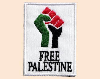 Free Palestine Stand With Palestine Stop War Iron On patch Embroidered Sew On Applique