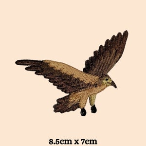 Flying Hawk Falcon Bird Iron On Patch Sew On Applique Embroidered Badge Clothing Bag Jacket Jeans