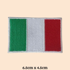 Italy Flag Patch Iron Sew On Embroidered Italian Shirt Badge Embroidery Applique