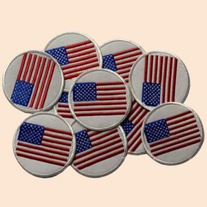 Amerikanische runde Flagge Aufnäher gestickt Aufnäher USA International Country Flagge Abzeichen