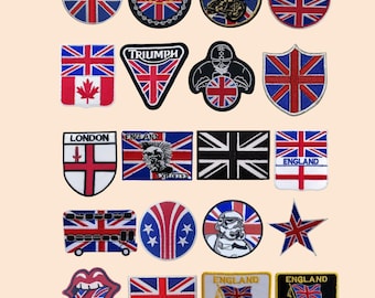UK Flag Embroidered Iron Sew On National Flag Patch Union Jack British Embroidery Badge