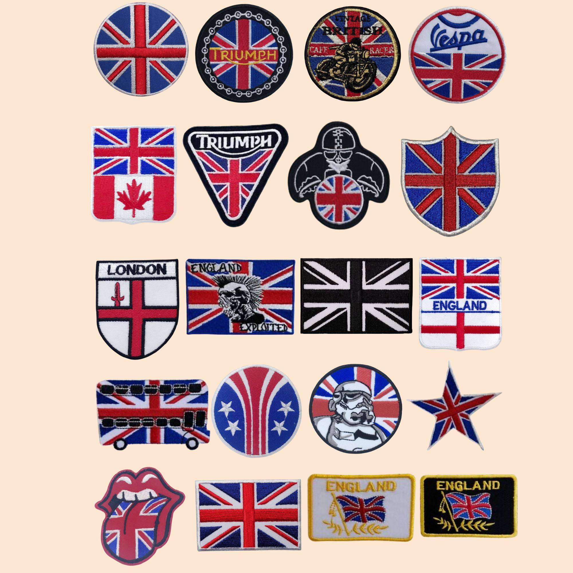 Union Jack Patch UK Flag Patch - Union Jack British Embroidered Iron/Sew On Badge, England GB National Pride Iron On Sew On British Badge - Foto 9