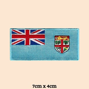 Embroidered Fiji Flag Patch Sew On Cloth Jacket Jeans Bag Shirt Embroidery Badge