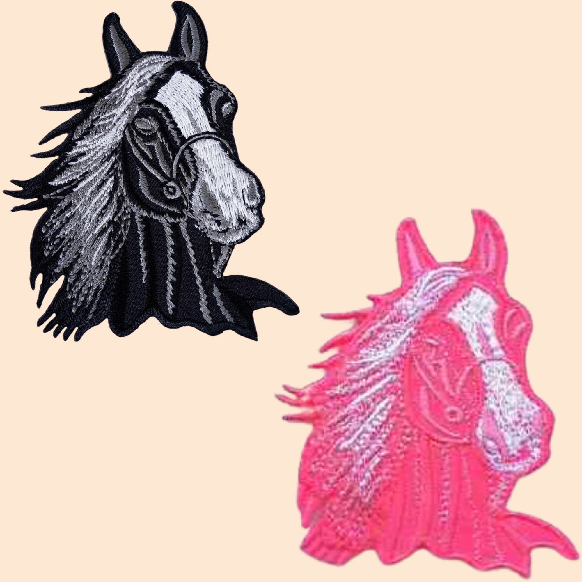 Écusson Brodé Fer à Cheval – Insigne Pour Bride De Rênes, 5,5 X 8,6 Cm – Équitation équestre