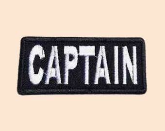 Captain Letter Iron On Patch Embroidered Sew On Applique badges Clothing Bag Jacket Jeans