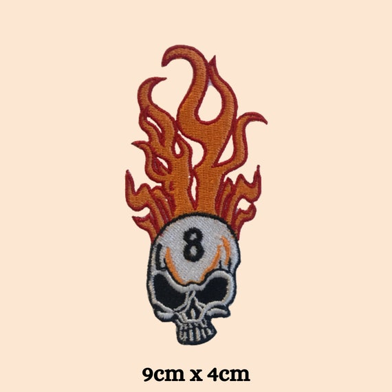 Biker Iron On Patch Badge / Sew On Jeans Jacket Embroidered - Foto 3