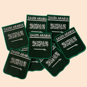 Saudi-Arabien International Country Flagge Eisen Auf Patch Gestickt Aufnäher Applikation Schild Name Flagge Abzeichen