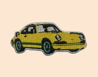 Sports Car Iron On Patch Embroidered Sew On Applique Racing Sports Badge