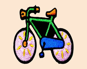Fahrrad bestickt Bügelbild / Aufnäher Radfahren Fahrrad Kleidung Hut Hose Abzeichen