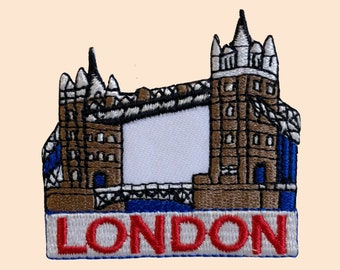 London Tower Famous Bridge Iron On Patch Embroidered Patch Sew On Applique Clothing Bag Jacket Jeans