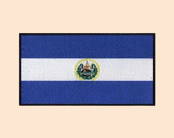 EL SALVADOR  FLAG Patch iron-on embroidered applique Top Quality