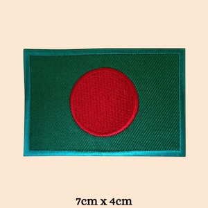 Geborduurde opstrijkbare vlag van Bangladesh vlag opnaaien Badge Bangladesh India Dhaka