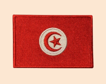 Parche Bandera Túnez Bordado - Aplicación Con Plancha, 8.8x5.8 Cm