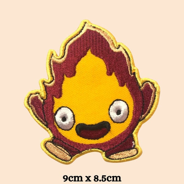 Calcifer | Fire Demon Iron On Patch Embroidered Sew On Applique