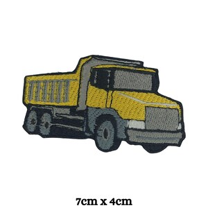 iron on patch
sew on patch
embroidered badge
kids construction patch
truck patch
work vehicle patch