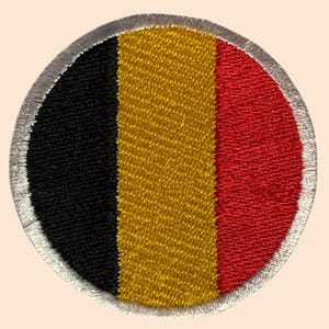 Belgien International Country Flagge Eisen Auf Patch Gestickt Aufnähen Nationales Abzeichen